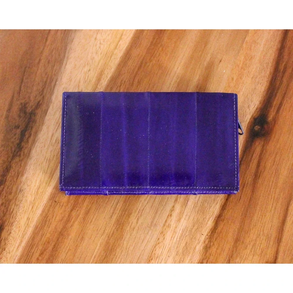 Lee Sands Manicure Set Purple Eel Skin Zippered Travel Case 7pc Grooming Kit